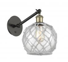 Innovations Lighting 317-1W-BAB-G122-8RW - Farmhouse Rope - 1 Light - 8 inch - Black Antique Brass - Sconce