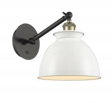 Innovations Lighting 317-1W-BAB-M14-W - Adirondack - 1 Light - 8 inch - Black Antique Brass - Sconce