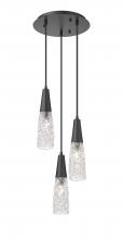 Innovations Lighting 322-3P-BK-G322-3CL - Amherst Brook - 3 Light - 10 inch - Matte Black - Cord Hung - Multi Pendant