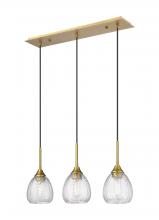  323-3I-BB-G323-6CL - Berkshire - 3 Light - 27 inch - Brushed Brass - Cord Hung - Island Light