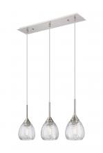 Innovations Lighting 323-3I-SN-G323-6CL - Berkshire - 3 Light - 27 inch - Brushed Satin Nickel - Cord Hung - Island Light