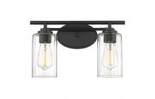 Innovations Lighting 353-2W-BK-CL - Ice - 2 Light - 15 inch - Matte Black - Bath Vanity Light