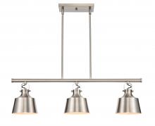  370-3I-SN-M-LED - Provin - 3 Light - 36 inch - Brushed Satin Nickel - Cord hung - Island Light