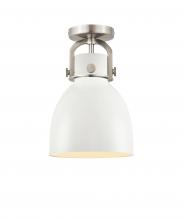 Innovations Lighting 410-1F-SN-M412-8W - Newton Sphere - 1 Light - 8 inch - Satin Nickel - Flush Mount