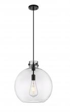 Innovations Lighting 410-1PL-BK-G410-16CL - Newton Sphere - 1 Light - 16 inch - Matte Black - Cord hung - Pendant