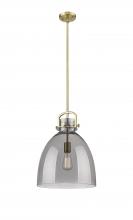 Innovations Lighting 410-1SL-BB-G412-14SM - Newton Bell - 1 Light - 14 inch - Brushed Brass - Pendant