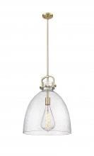 Innovations Lighting 410-1SL-BB-G412-16SDY - Newton Bell - 1 Light - 16 inch - Brushed Brass - Pendant