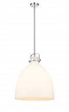  410-1SL-PN-G412-18WH - Newton Bell - 1 Light - 18 inch - Polished Nickel - Pendant