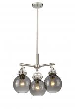  410-3CR-SN-G410-7SM - Newton Sphere - 3 Light - 21 inch - Satin Nickel - Pendant