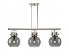 Innovations Lighting 410-3I-SN-G410-10SM - Newton Sphere - 3 Light - 42 inch - Satin Nickel - Island Light