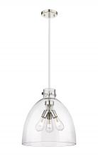 Innovations Lighting 410-3PL-PN-G412-16CL - Newton Bell - 3 Light - 16 inch - Polished Nickel - Cord hung - Pendant