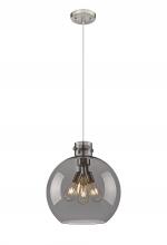  410-3PL-SN-G410-16SM - Newton Sphere - 3 Light - 16 inch - Satin Nickel - Cord hung - Pendant