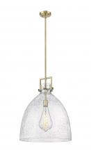  411-1SL-BB-G412-18SDY - Newton Bell - 1 Light - 18 inch - Brushed Brass - Pendant