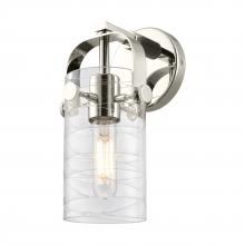 Innovations Lighting 423-1W-PN-G423-7DE - Pilaster II Cylinder - 1 Light - 7 inch Long Glass - Polished Nickel - Sconce