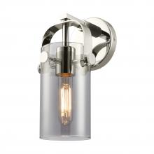 Innovations Lighting 423-1W-PN-G423-7SM - Pilaster II Cylinder - 1 Light - 7 inch Long Glass - Polished Nickel - Sconce