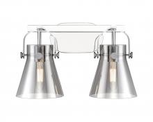 Innovations Lighting 423-2W-PC-G411-6SM - Pilaster II Cone - 2 Light - 17 inch - Polished Chrome - Bath Vanity Light