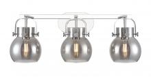 Innovations Lighting 423-3W-PC-G410-6SM - Pilaster II Sphere - 3 Light - 27 inch - Polished Chrome - Bath Vanity Light