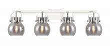 Innovations Lighting 423-4W-PC-G410-6SM - Pilaster II Sphere - 4 Light - 37 inch - Polished Chrome - Bath Vanity Light