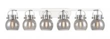 Innovations Lighting 423-6W-PC-G410-6SM - Pilaster II Sphere - 6 Light - 46 inch - Polished Chrome - Bath Vanity Light