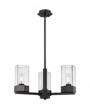 Innovations Lighting 427-3CR-BK-G427-9CL - Claverack - 3 Light - 22 inch - Matte Black - Pendant