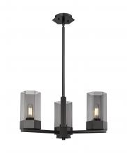 Innovations Lighting 427-3CR-BK-G427-9SM - Claverack - 3 Light - 22 inch - Matte Black - Pendant