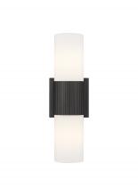 Innovations Lighting 428-2WL-BK-G428-7WH - Bolivar - 2 Light - 5 inch - Matte Black - Bath Vanity Light