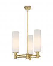 Innovations Lighting 434-3CR-BB-G434-12WH - Crown Point - 3 Light - 18 inch - Brushed Brass - Pendant