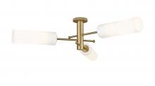 Innovations Lighting 434-3F-BB-G434-12WH - Crown Point - 3 Light - 34 inch - Brushed Brass - Flush Mount