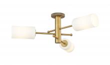 Innovations Lighting 434-3F-BB-G434-7WH - Crown Point - 3 Light - 34 inch - Brushed Brass - Flush Mount