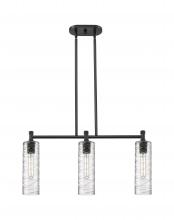 Innovations Lighting 434-3I-BK-G434-12DE - Crown Point - 3 Light - 31 inch - Matte Black - Island Light