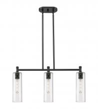 Innovations Lighting 434-3I-BK-G434-12SDY - Crown Point - 3 Light - 31 inch - Matte Black - Island Light