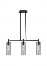 Innovations Lighting 434-3I-BK-G434-12SM - Crown Point - 3 Light - 31 inch - Matte Black - Island Light