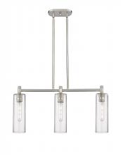  434-3I-PN-G434-12SDY - Crown Point - 3 Light - 31 inch - Polished Nickel - Island Light