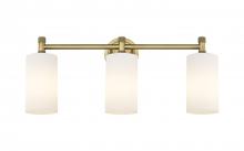 Innovations Lighting 434-3W-BB-G434-7WH - Crown Point - 3 Light - 24 inch - Brushed Brass - Bath Vanity Light