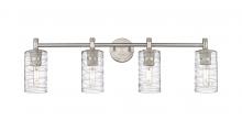 Innovations Lighting 434-4W-SN-G434-7DE - Crown Point - 4 Light - 34 inch - Satin Nickel - Bath Vanity Light