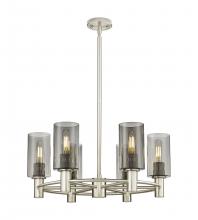  434-6CR-SN-G434-7SM - Crown Point - 6 Light - 24 inch - Satin Nickel - Chandelier