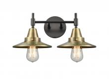 Innovations Lighting 447-2W-BAB-M4-AB - Railroad - 2 Light - 17 inch - Black Antique Brass - Bath Vanity Light