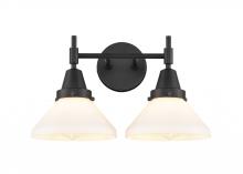 Innovations Lighting 447-2W-BK-W-LED - Caden - 2 Light - 17 inch - Matte Black - Bath Vanity Light