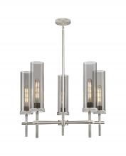  471-5CR-SN-G471-12SM - Lincoln - 5 Light - 27 inch - Satin Nickel - Chandelier