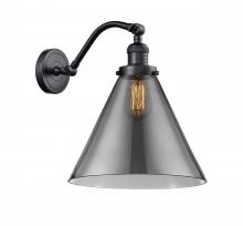 Innovations Lighting 515-1W-BK-G43-L - Cone - 1 Light - 12 inch - Matte Black - Sconce