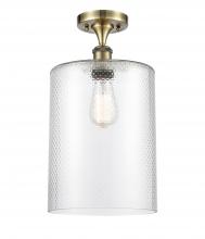 Innovations Lighting 516-1C-AB-G112-L - Cobbleskill - 1 Light - 9 inch - Antique Brass - Semi-Flush Mount