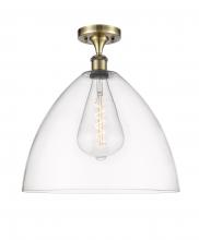 Innovations Lighting 516-1C-AB-GBD-162 - Bristol - 1 Light - 16 inch - Antique Brass - Semi-Flush Mount