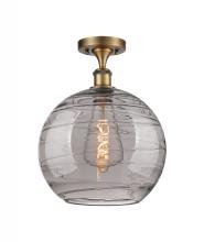 Innovations Lighting 516-1C-BB-G1213-12SM - Athens Deco Swirl - 1 Light - 12 inch - Brushed Brass - Semi-Flush Mount