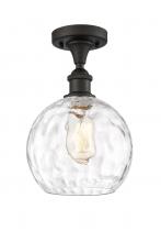 Innovations Lighting 516-1C-OB-G1215-8 - Athens Water Glass - 1 Light - 8 inch - Oil Rubbed Bronze - Semi-Flush Mount
