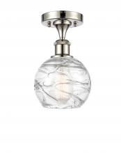 Innovations Lighting 516-1C-PN-G1213-6 - Athens Deco Swirl - 1 Light - 6 inch - Polished Nickel - Semi-Flush Mount