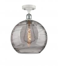 Innovations Lighting 516-1C-WPC-G1213-12SM - Athens Deco Swirl - 1 Light - 12 inch - White Polished Chrome - Semi-Flush Mount