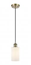 Innovations Lighting 516-1P-AB-G801 - Clymer - 1 Light - 4 inch - Antique Brass - Cord hung - Mini Pendant