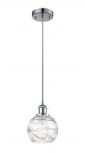 Innovations Lighting 516-1P-PC-G1213-6 - Athens Deco Swirl - 1 Light - 6 inch - Polished Chrome - Cord hung - Mini Pendant