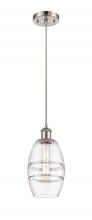 Innovations Lighting 516-1P-SN-G557-6CL - Vaz - 1 Light - 6 inch - Brushed Satin Nickel - Cord hung - Mini Pendant