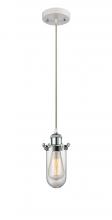  516-1P-WPC-CE231-CL - Kingsbury - 1 Light - 4 inch - White Polished Chrome - Cord hung - Mini Pendant